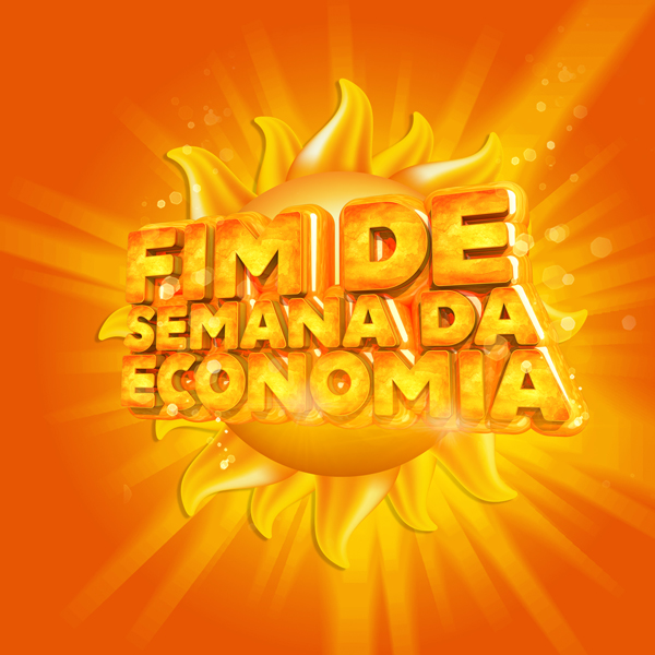 Selo 3D para Composição Fim de Semana da Economia PSD [download] - Designi